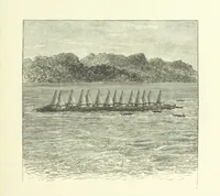 An illustration from Stanley in Afrika's donkere wildernissen, etc. [Translated from “In Darkest Afrika” by H. Tiedeman (1890)