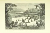 An illustration from Stanley in Afrika's donkere wildernissen, etc. [Translated from “In Darkest Afrika” by H. Tiedeman (1890)