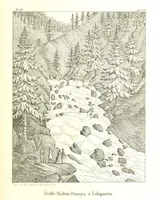An illustration from Pieniny i Tatry: zbiór 80 malowniczych widoków ... wolną ręką z natury, a na kamieniu ... rytowanych, z treściwym onych przez autora opisem (1860)