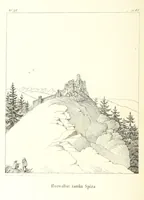 Picture 37 of 79 from Tatry, w dwudziestu czterech obrazach skreślone piórem i rylcem. [In verse.] ... Dzieło ozdobione 80 rvsunkami, przez autora z nautry zdiętemi, etc (1860), leaf 158