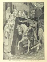 Picture 46 of 51 from Idylls of the King. Vivien. Elaine. Enid. Guinevere ... With ... decorations by G. W. Rhead and L. Rhead (1898), leaf 106