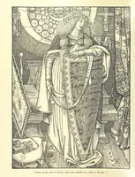An illustration from Idylls of the King. Vivien. Elaine. Enid. Guinevere ... With ... decorations by G. W. Rhead and L. Rhead (1898)
