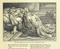 Picture 35 of 51 from Idylls of the King. Vivien. Elaine. Enid. Guinevere ... With ... decorations by G. W. Rhead and L. Rhead (1898), leaf 85