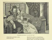 Picture 40 of 51 from Idylls of the King. Vivien. Elaine. Enid. Guinevere ... With ... decorations by G. W. Rhead and L. Rhead (1898), leaf 97