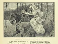 Picture 41 of 51 from Idylls of the King. Vivien. Elaine. Enid. Guinevere ... With ... decorations by G. W. Rhead and L. Rhead (1898), leaf 99