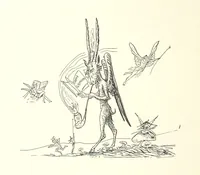 An illustration from Belle and the Dragon. An elfin comedy (1894)
