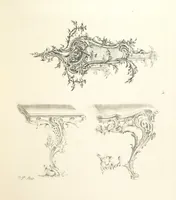 An illustration from Old English and French ornaments; comprising 244 Designs ... by Chippendale, I. Jones, Johnson, Lock, and Pether ... Collected and republished by J. W (1858)