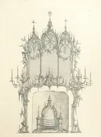 An illustration from Old English and French ornaments; comprising 244 Designs ... by Chippendale, I. Jones, Johnson, Lock, and Pether ... Collected and republished by J. W (1858)
