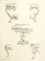 An illustration from Old English and French ornaments; comprising 244 Designs ... by Chippendale, I. Jones, Johnson, Lock, and Pether ... Collected and republished by J. W (1858)