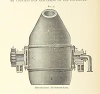 Picture 17 of 54 from Wedding's Basic Bessemer Process. Translated [from the supplement to the author's Darstellung des schmiedbaren Eisens” entitled, “Basische Bessemer oder Thomas Process”] ... by W. B. Phillips ... and E. Prochaska ... With a supplementary chapter on dephosphorization in the basic open-hearth furnace, by E. Prochaska (1891), leaf 104