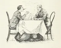 An illustration from The Veiled Hand, a novel of the sixties, the seventies, and the eighties, etc (1892)