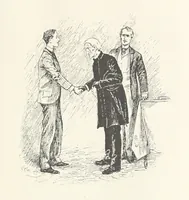 An illustration from The Veiled Hand, a novel of the sixties, the seventies, and the eighties, etc (1892)