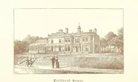 An illustration from A Series of picturesque views of castles and country houses in Yorkshire, principally in the northern division of the West Riding, from sketches made by Mr. E. Healey ... Reprinted from the “Bradford Illustrated Weekly Telegraph.” (1885)