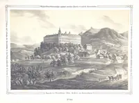 An illustration from Vaterländische Bilder-Chronik aus der Geschichte des österreichischen Kaiserstaates. Von seinen ältesten Bewohnern bis auf die gegenwärtige Zeit ... Bearbeitet und mit Original-Handzeichnungen ausgestattet von A. Z (1843)