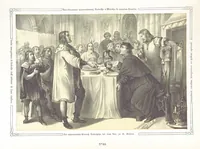 An illustration from Vaterländische Bilder-Chronik aus der Geschichte des österreichischen Kaiserstaates. Von seinen ältesten Bewohnern bis auf die gegenwärtige Zeit ... Bearbeitet und mit Original-Handzeichnungen ausgestattet von A. Z (1843)