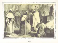 An illustration from Vaterländische Bilder-Chronik aus der Geschichte des österreichischen Kaiserstaates. Von seinen ältesten Bewohnern bis auf die gegenwärtige Zeit ... Bearbeitet und mit Original-Handzeichnungen ausgestattet von A. Z (1843)