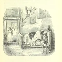 An illustration from The Vicar of Wakefield ... And a prefatory memoir by G. Moir Bussey ... Embellished with ... two hundred engravings on wood, etc (1845)