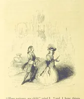An illustration from The Vicar of Wakefield ... And a prefatory memoir by G. Moir Bussey ... Embellished with ... two hundred engravings on wood, etc (1845)