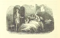 An illustration from The Vicar of Wakefield ... And a prefatory memoir by G. Moir Bussey ... Embellished with ... two hundred engravings on wood, etc (1845)