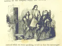 An illustration from The Vicar of Wakefield ... And a prefatory memoir by G. Moir Bussey ... Embellished with ... two hundred engravings on wood, etc (1845)