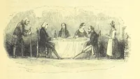 An illustration from The Vicar of Wakefield ... And a prefatory memoir by G. Moir Bussey ... Embellished with ... two hundred engravings on wood, etc (1845)