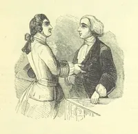 An illustration from The Vicar of Wakefield ... And a prefatory memoir by G. Moir Bussey ... Embellished with ... two hundred engravings on wood, etc (1845)