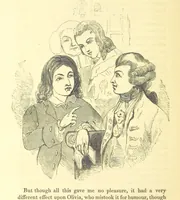 An illustration from The Vicar of Wakefield ... And a prefatory memoir by G. Moir Bussey ... Embellished with ... two hundred engravings on wood, etc (1845)