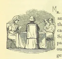 An illustration from The Vicar of Wakefield ... And a prefatory memoir by G. Moir Bussey ... Embellished with ... two hundred engravings on wood, etc (1845)