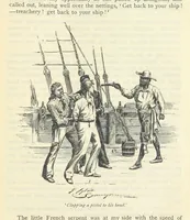 An illustration from Tom Cringle's log...Illustrated by J.A. Symington, etc (1895)