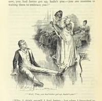 An illustration from Tom Cringle's log...Illustrated by J.A. Symington, etc (1895)