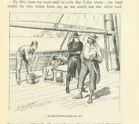 An illustration from Tom Cringle's log...Illustrated by J.A. Symington, etc (1895)