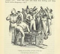 An illustration from Tom Cringle's log...Illustrated by J.A. Symington, etc (1895)