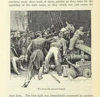 An illustration from Tom Cringle's log...Illustrated by J.A. Symington, etc (1895)