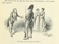 An illustration from Tom Cringle's log...Illustrated by J.A. Symington, etc (1895)