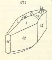 An illustration from A System of Mineralogy ... Fifth edition, rewritten and enlarged ... With three appendixes and corrections. (Appendix I., 1868-1872, by G. J. Brush. Appendix II., 1872-1875, and Appendix III., 1875-1882, by E. S. Dana.) (1883)