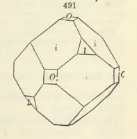 An illustration from A System of Mineralogy ... Fifth edition, rewritten and enlarged ... With three appendixes and corrections. (Appendix I., 1868-1872, by G. J. Brush. Appendix II., 1872-1875, and Appendix III., 1875-1882, by E. S. Dana.) (1883)