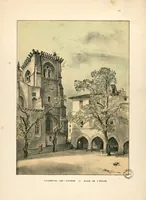 An illustration from Villeneuve-lès-Avignon, place de l'église (Gard) (1893)