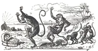 An illustration from Albert Robida - Voyages très extraordinaires de Saturnin Farandoul, 1879 page 008 (1879)