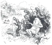 An illustration from Albert Robida - Voyages très extraordinaires de Saturnin Farandoul, 1879 page 020 (1879)