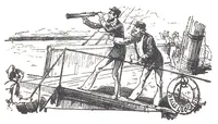 An illustration from Albert Robida - Voyages très extraordinaires de Saturnin Farandoul, 1879 page 024 (1879)