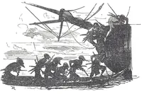 An illustration from Albert Robida - Voyages très extraordinaires de Saturnin Farandoul, 1879 page 030 (1879)