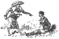 An illustration from Albert Robida - Voyages très extraordinaires de Saturnin Farandoul, 1879 page 034 (1879)