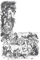 An illustration from Albert Robida - Voyages très extraordinaires de Saturnin Farandoul, 1879 page 036 (1879)