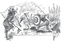 An illustration from Albert Robida - Voyages très extraordinaires de Saturnin Farandoul, 1879 page 040 (1879)