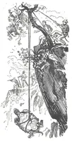 An illustration from Albert Robida - Voyages très extraordinaires de Saturnin Farandoul, 1879 page 380 (1879)
