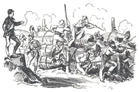 An illustration from Albert Robida - Voyages très extraordinaires de Saturnin Farandoul, 1879 page 051 (1879)