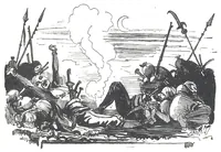 An illustration from Albert Robida - Voyages très extraordinaires de Saturnin Farandoul, 1879 page 058 (1879)