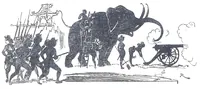 An illustration from Albert Robida - Voyages très extraordinaires de Saturnin Farandoul, 1879 page 808 (1879)
