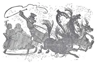 An illustration from Albert Robida - Voyages très extraordinaires de Saturnin Farandoul, 1879 page 819 (1879)