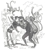 An illustration from Albert Robida - Voyages très extraordinaires de Saturnin Farandoul, 1879 page 016 (1879)